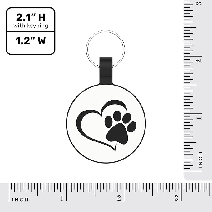 MYLUCKYTAG Silent Silicone QR Code Pet ID Tags Dog Tags - Pet Online Profile - Scan QR Receive Instant Pet Location Alert Email