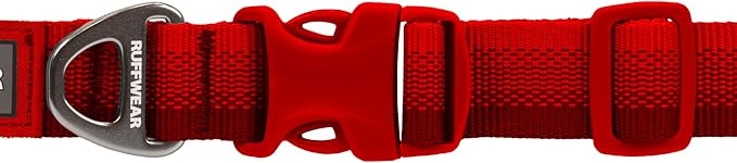 Ruffwear, Front Range Dog Collar, Durable and Comfortable Collar for Everyday Use, Red Canyon, 11"-14"