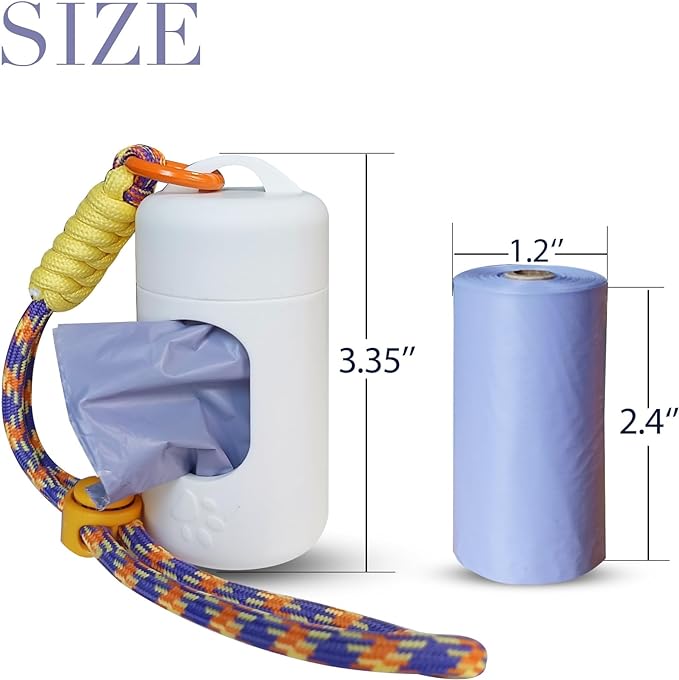 A&H ZIER Poop Bags Holder with Portable Colorful Lanyard, Soft-touch Dog Poop Bags Dispenser Dog Waste Bags, Compatible with any Dog Walking Accessories