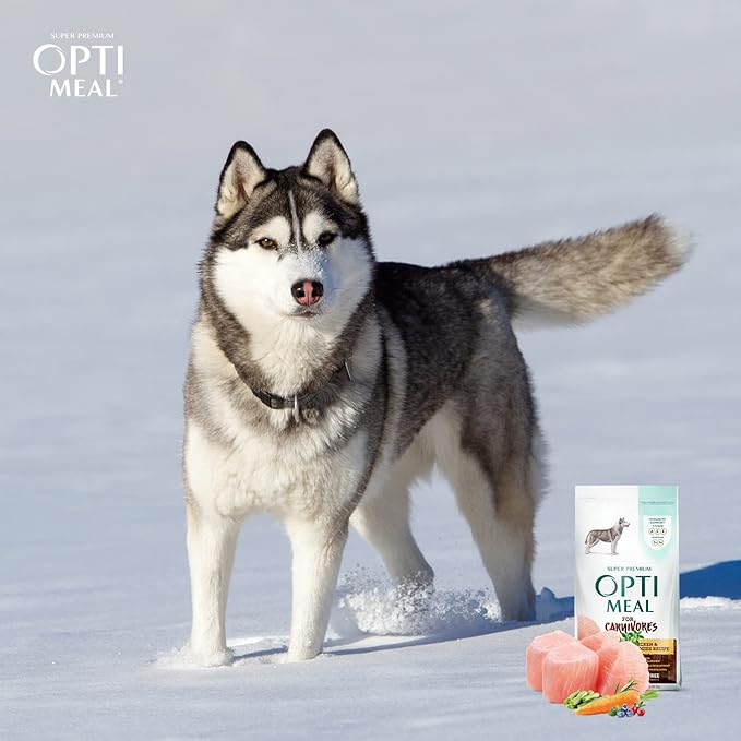 OPtimeal Grain-Free Dog Food - Proudly Ukrainian - Balanced Dog Food Dry Recipe with Immunity Support, Non-Grain Dry Dog Food for All Dog Breeds (22 lbs, Chicken & Veggies)