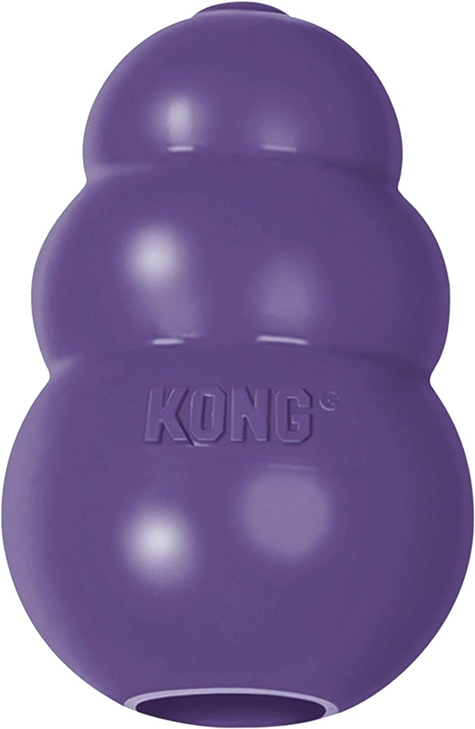 KONG Senior - Dog Toy with Gentle, Natural Rubber - Durable Dog Toy for Older Dogs - Use Treats with Stuffable Chew Toy - Treat Toy for Chewing & Fetching - for Medium Dogs