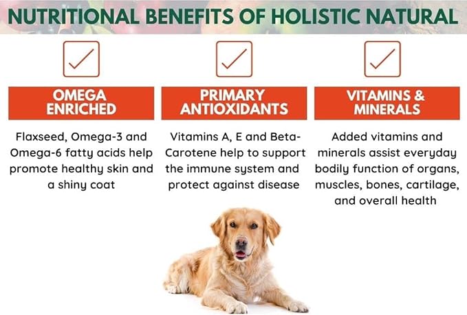 Bench & Field Holistic Natural Adult Dry Dog Food, Chicken Meal and Brown Rice Recipe 6.6 lb Bag (Pack of 1)