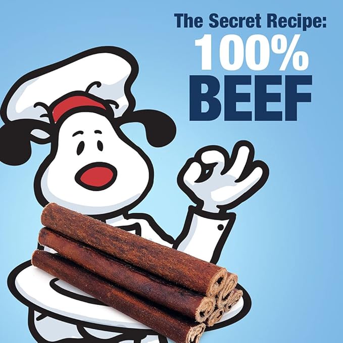 ValueBull Collagen Sticks, Beef Dog Chews, Medium 12 Inch, 200 Count BULK PACK - Natural & Safe, Single Ingredient, Rawhide-Free, Long Lasting, Healthy for Hips, Joints, Skin & Coat