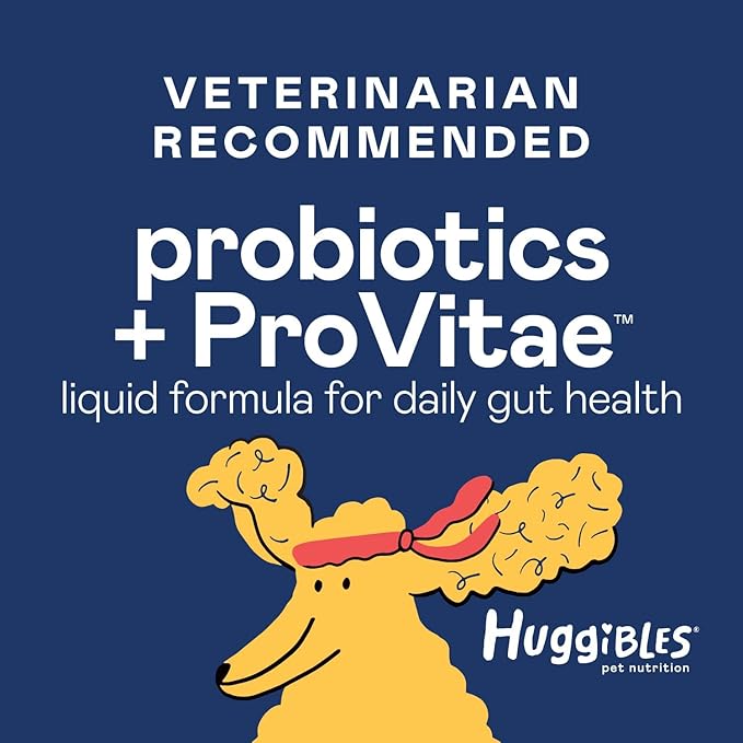 Digestive Support with Probiotics Liquid for Dogs and Cats, Pet Food Additive with Dog Probiotics, Cat Probiotics, Promotes Longevity