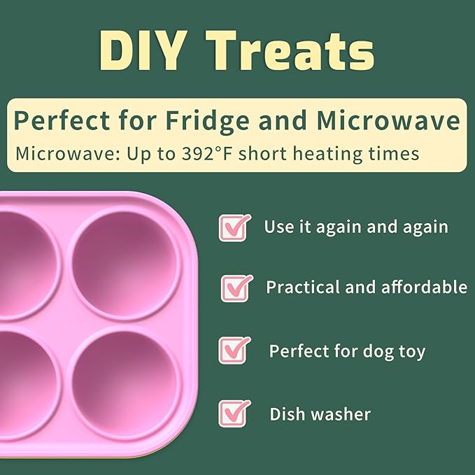 Dog Toy, Dogs Toys to Keep Them Busy, Medium Large Dogs Frozen Treat Toy Holder Treat Dispensing Refillable Homemade Freezable Dog Food, Fillable Rubber Dog Toys