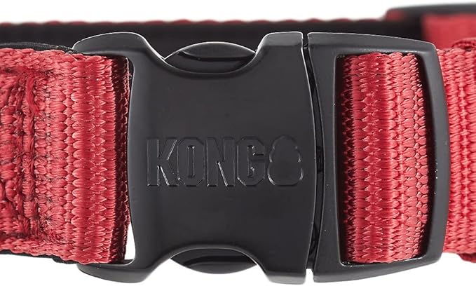 KONG Max HD Ultra Durable Neoprene Padded Dog Collar (XL, Red)