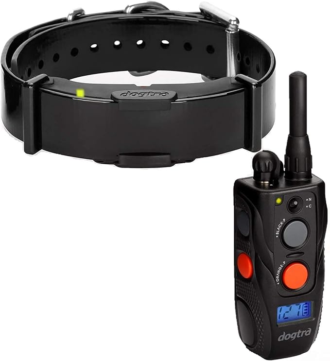 Dogtra ARC Dog Training Collar - 3/4 Mile Range, Waterproof, Rechargeable, Static, Vibration, Fits 15lbs & Up, Includes Free Essential Pet Products Training Clicker and Collapsible Food and Water Bowl