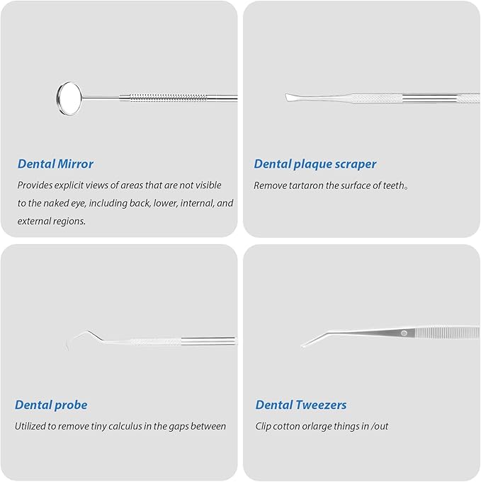 Dog Teeth Cleaning Kit Plaque Remover for Teeth - Pet Puppy Dental Toothbrush Tool-Ultrasonic Cleaner Brushing Care-Teeth Cleaning for Dogs, Dental Tools for Small Large Dogs,Black