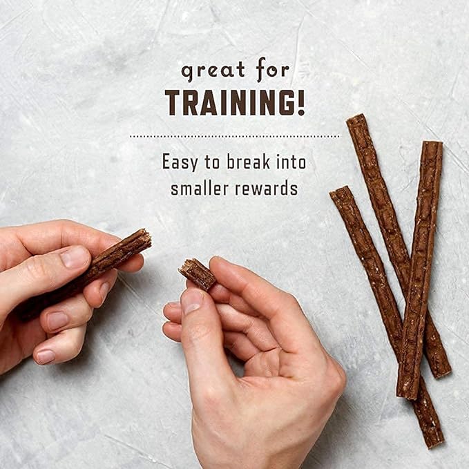 Rocco & Roxie Jerky Dog Treats Made in USA Healthy Treats for Potty Training High Value Real Meat Slow Roasted Snacks for Small, Medium & Large Dogs & Puppies Soft Chews, 1 Pound (Pack of 1)