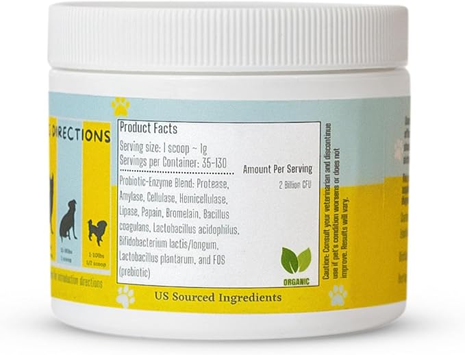 Probiotics, Prebiotics, & Digestive Enzymes for Dogs| Limited Ingredients| Digestive Support |Allergy Relief |Immune Support| Reduces Inflammation| Diarrhea & Gas Relief