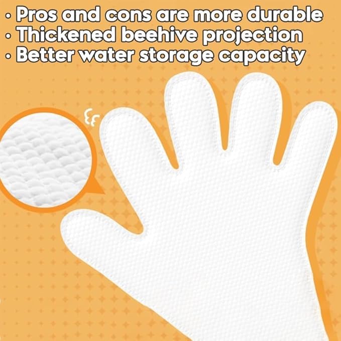 (12PCS)Cleaning Glove for Dog and Cat, Wipes Gloves for Dog and Cat Fur Face, Ear, Eye, Paws Cleaning Wipes Pet Wash Free Gloves, Grooming Wipes for Pet No Rinse Thick Dog Wipes Gloves