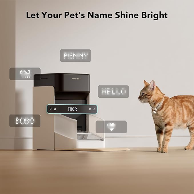 PETLIBRO 2 Packs RFID Automatic Cat Feeders, 5G Wi-Fi 2 Packs Automatic Pet Feeders, 3L 2 Auto Cat Feeders with Light Collar Tag, Tag Activated 2 Automatic Cat Food Dispensers 1-10 Meals Control