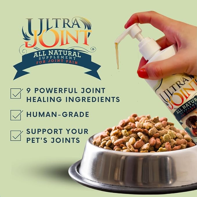 Ultra Joint - Liquid Joint Support Supplement for Dogs with Glucosamine & Chondroitin - Pain Relief from Arthritis & Inflammation (16 oz)