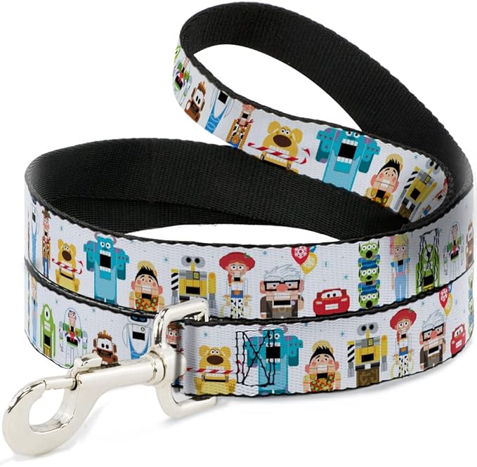 Disney Pet Leash, Dog Leash, Pixar Holiday Collection Nutcracker Characters Lineup White, 6 Feet Long 1.5 Inch Wide