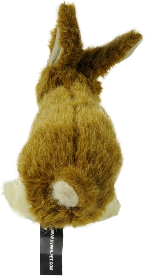 Hyper Pet Wildlife Critters Rabbit Plush Dog Toy with Squeaker, Brown