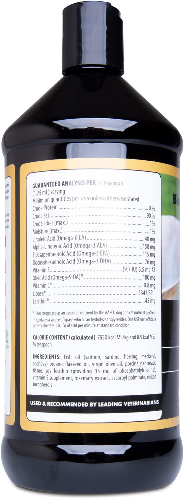 BioFATS Omega 3-6-9 Fatty Acid with EPA & DHA, Supports Healthy Skin, Coat and General Wellness, 94-Day Supply for 80-lb. Animal, 32-fl. oz. Bottle