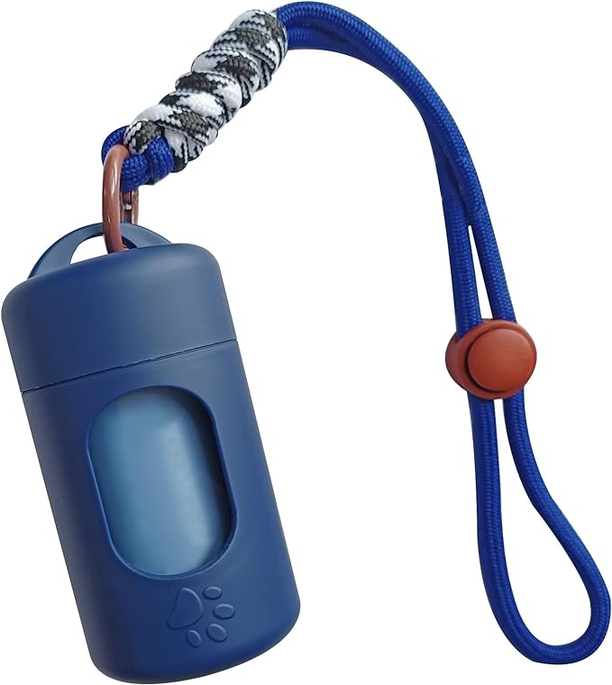 A&H ZIER Poop Bags Holder with Portable Colorful Lanyard, Soft-touch Dog Poop Bags Dispenser Dog Waste Bags, Compatible with any Dog Walking Accessories
