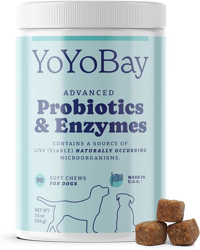 Probiotics for Dogs, Dog Probiotics and Digestive Enzymes, Pre & Probiotics Over 1 Billion CFUs, for Gut Health and Digestive Health, Itchy Skin Relief, Immune Support, 90 Soft Chews