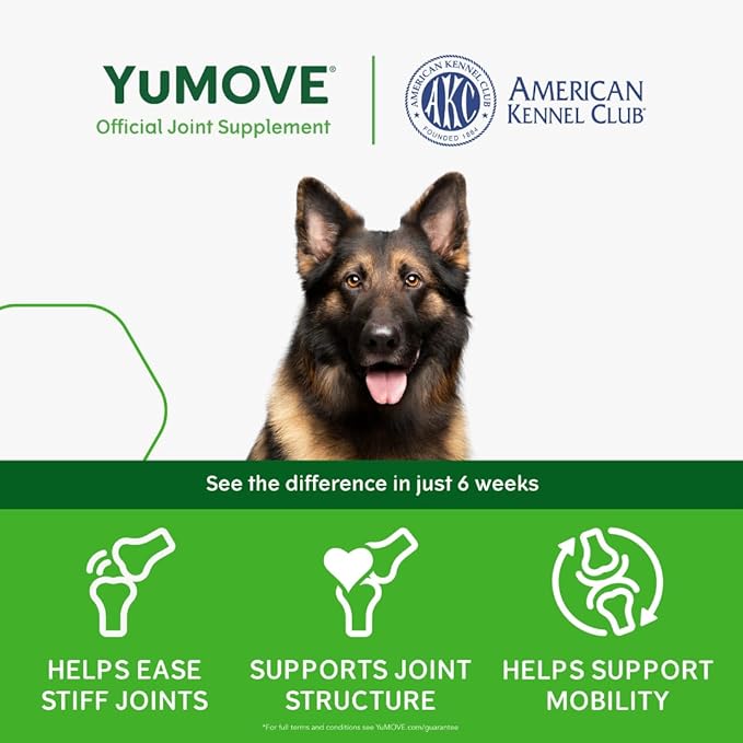 Lintbells YuMOVE Joint Supplement Dog Chews - Contains Glucosamine, Green Lipped Mussel - Natural Relief from Hip Ache, Stiff Joints - 1 Month’s Supply (Large & X-Large)