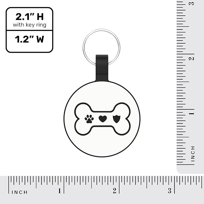 MYLUCKYTAG Silent Silicone QR Code Pet ID Tags Dog Tags - Pet Online Profile - Scan QR Receive Instant Pet Location Alert Email