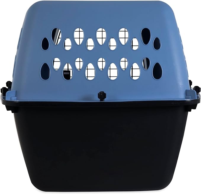 Petmate Pet Porter Fashion Dog Kennel 26", Parisian Blue & Black, for Pets 20-25lbs, Made in USA