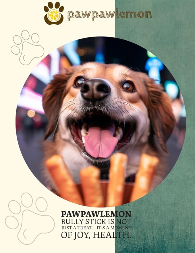Bully Sticks for Dogs (6 inch Pack of 20) | Long Lasting Natural Dog Chew | Single Ingredient 100% Beef Pizzle | Packed in The USA | Standard Thickness