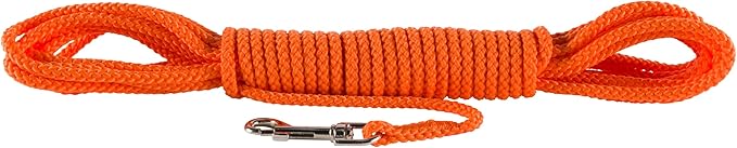 Browning 30ft Braided Check Cord, Dog Training Leash, Weather Resistant & Floats in Water, Blaze