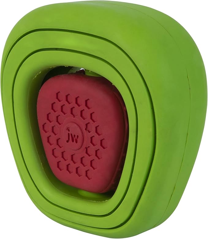 JW CHEW-EE Dental Dog Chew Toy; Cleans Your Pet's Teeth and Gums As They Play; Add Their Favorite Flavors, Apple Core