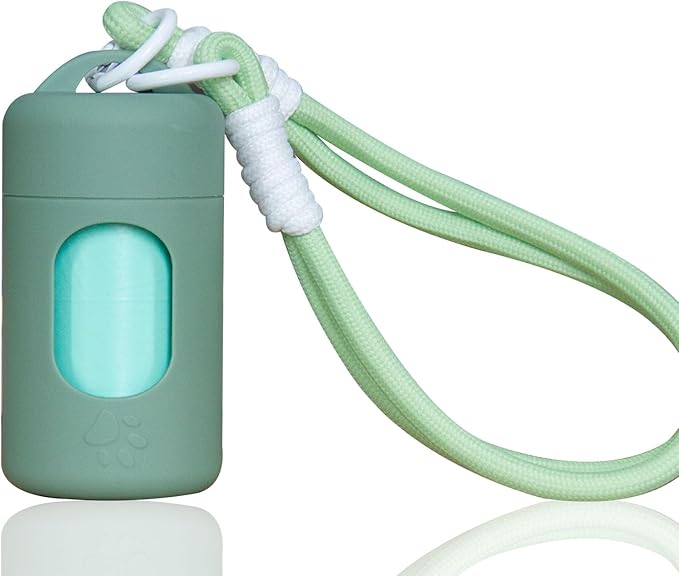 A&H ZIER Poop Bags Holder with Portable Colorful Lanyard, Soft-touch Dog Poop Bags Dispenser Dog Waste Bags, Compatible with any Dog Walking Accessories