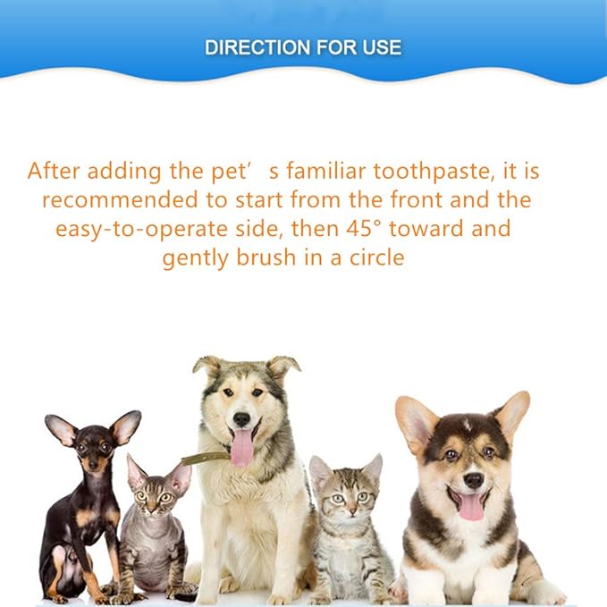 3Pcs Dog Tooth Brushing Kit Dog Toothbrush Pet Dental Oral Care Set Dog Tooth Brush Dual Headed Soft Tooth Cleaning Brushes withCurved Long Handle for Dogs Cats Pet Toothbrush (3 Sizes)