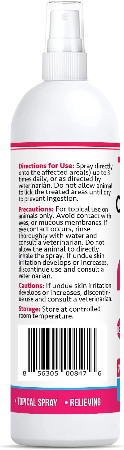 Truseb Topical Ketoconazole and Chlorhexidine Spray for Dogs, Cats, and Horses with Essential Fatty Acids, Aloe and Vitamin E- 16 oz (Ketoconazole & Chlorhexidine Spray, 16 oz)