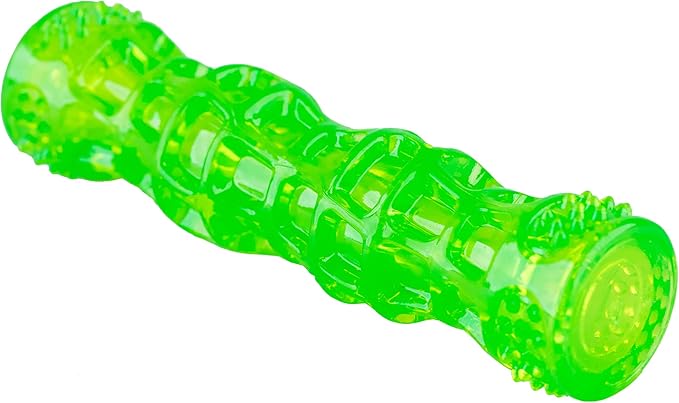 Hyper Pet DuraSqueaks Dog Toy Balls and Dog Chews (Squeaky Dog Ball For Interactive Play – Floating Dog Balls and Dog Toys) - Medium Stick