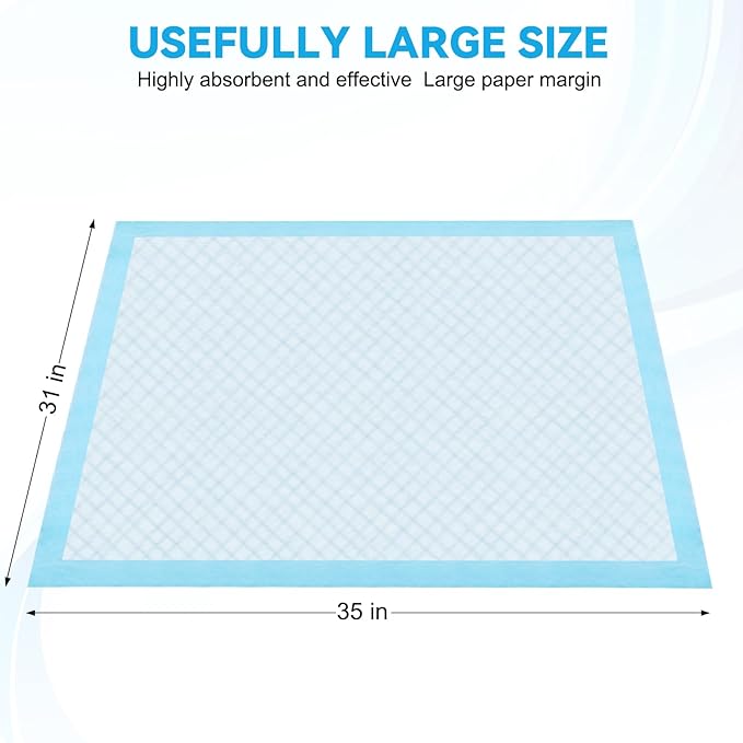 60Count Dog Pee Pads Extra Large, 31"X35", Puppy Pads Pet Training Pads, Disposable Pee Pads for Dogs, for Pet Potty Training