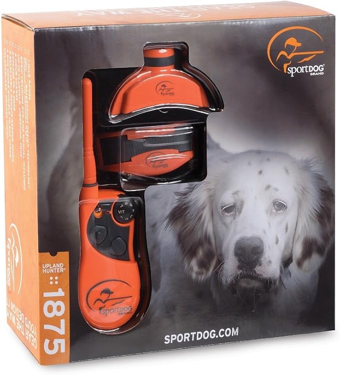 SportDOG Brand UplandHunter 1875 Remote Trainer with Beeper- 1 Mile Range- Waterproof, Rechargeable Dog Training and Tracking Collar with Tone, Vibration, and Static- Beeper Audible up to 500 Yards
