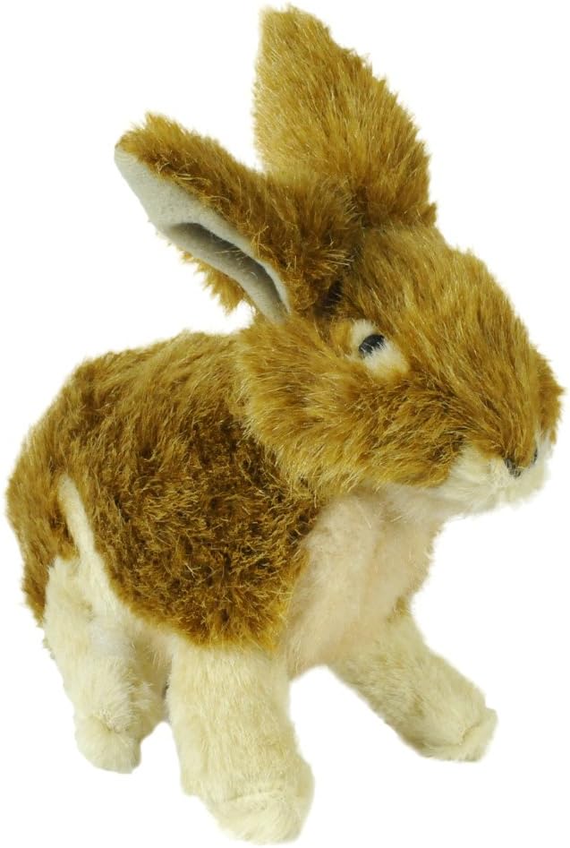 Hyper Pet Wildlife Critters Rabbit Plush Dog Toy with Squeaker, Brown