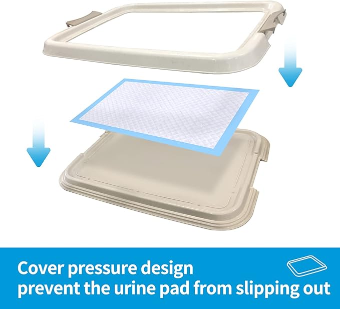 PAWISE Puppy Pads/Dog Pads Holder,Pee Pad Holder,Puppy Pad Holder,Dog Potty Tray for Dog Training for Puppies, Small Dogs & Cats 19.2 x 14 inch