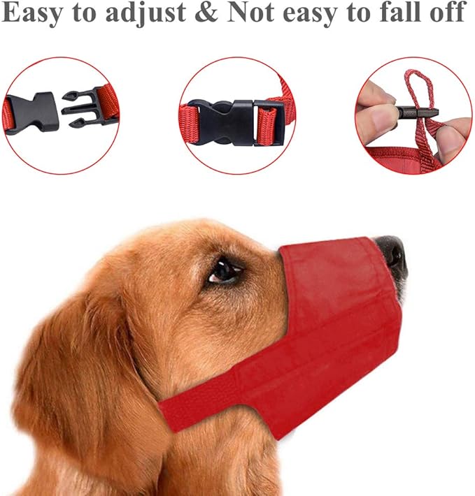 Coppthinktu Dog Muzzle Suit, 7PCS Dog Muzzles for Biting Barking Chewing, Adjustable Dog Mouth Cover for Small Medium Large Dogs, Soft Comfortable Dog Muzzle for Long Snout