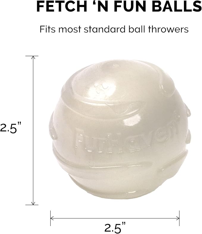 Furhaven 3-Pack 2.5" Squeaky Ball Dog Toys for Small/Medium Dogs, Fits Most Standard Launchers - Fetch 'N Fun TPR Squeaky Ball Toy Set - Space Pack, Set of 3