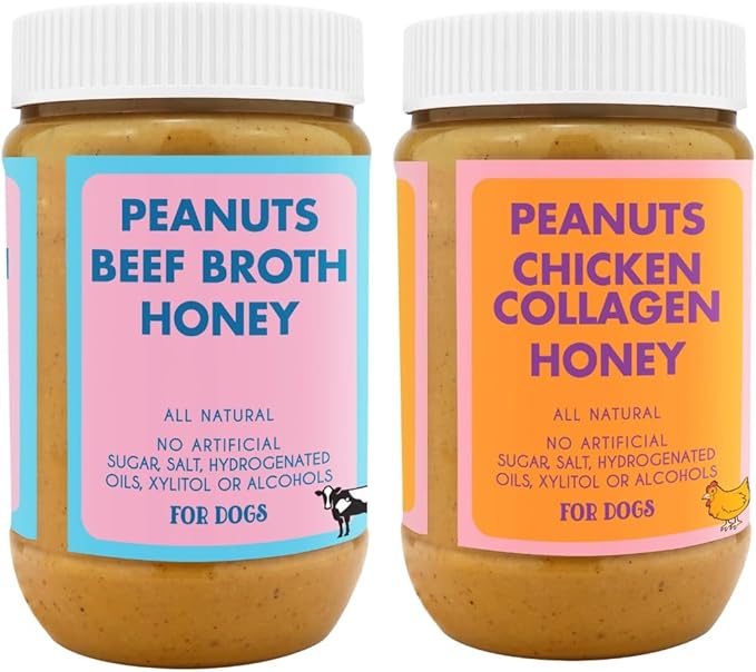 BUDDY BUDDER Beef Broth, 100% natural Dog Peanut Butter, Healthy Peanut Butter, Stuff in Toy, Dog Pill Pocket - Made in USA (17oz)