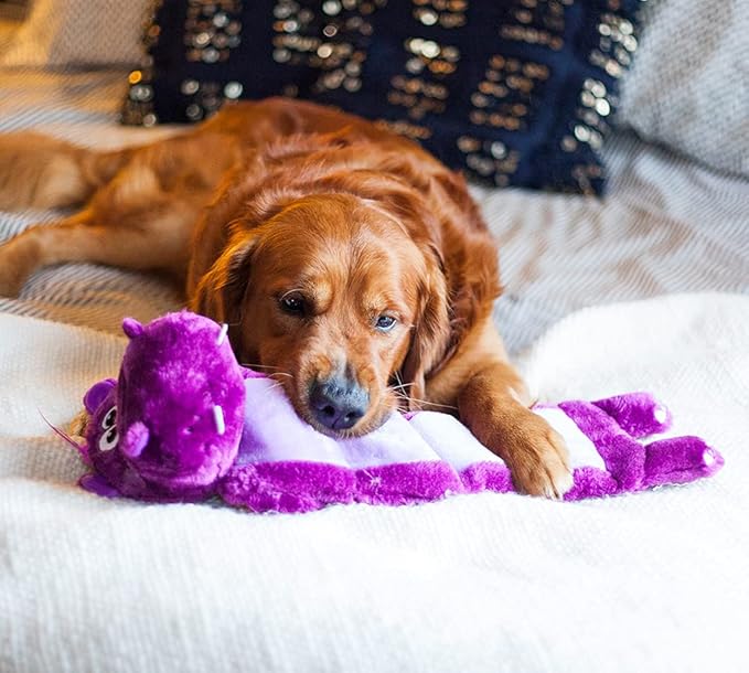 Outward Hound Squeaker Palz Plush Hippo Dog Toy, XL
