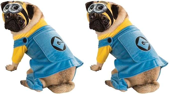 Rubie's Mens - Rubie s Despicable Me Minion Pet Costume, Blue,Yellow, L Neck 18 Girth 23 Back 22 US (Pack of 2)