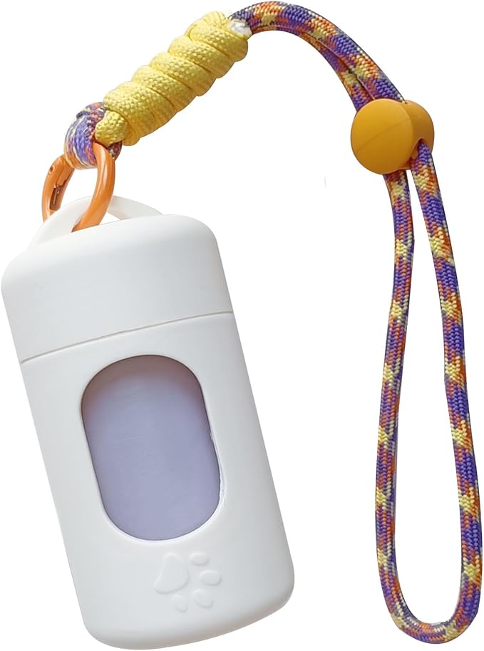 A&H ZIER Poop Bags Holder with Portable Colorful Lanyard, Soft-touch Dog Poop Bags Dispenser Dog Waste Bags, Compatible with any Dog Walking Accessories