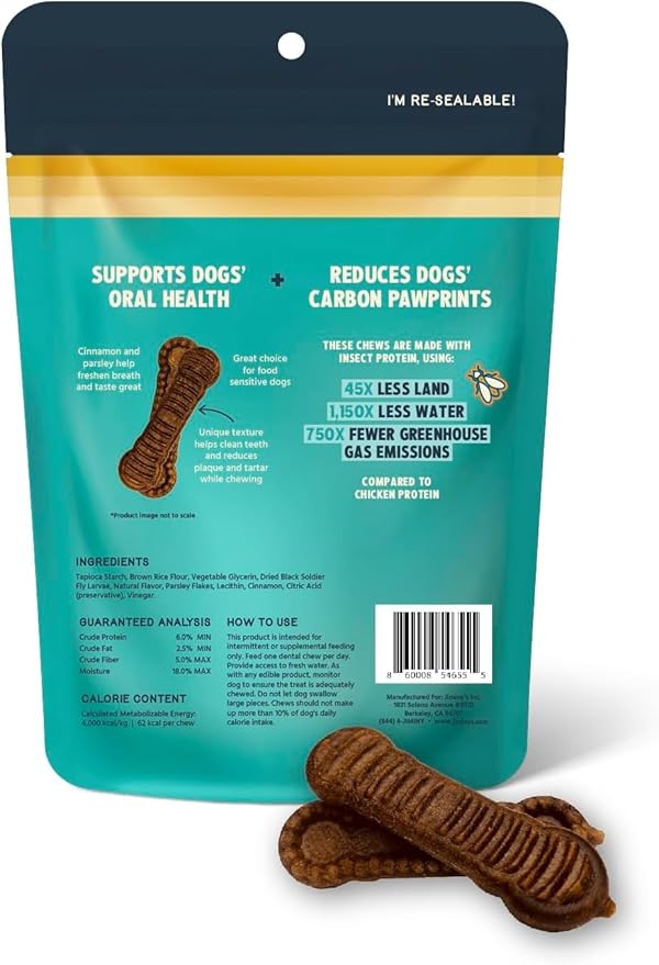 Jiminy's Dental Chews for Dogs, Cinnamon, Small, 20ct (Pack of 6)
