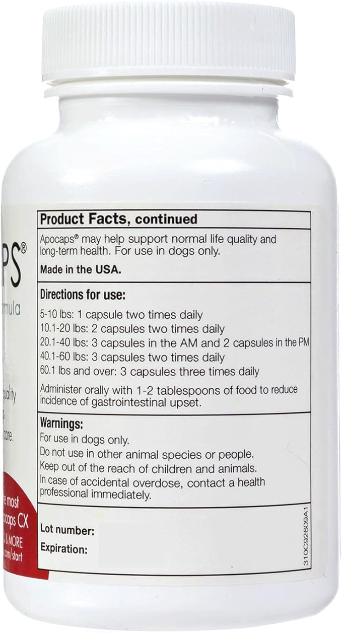 Apocaps CX Apoptogen for Dogs (Pack of 2 Boxes)- 90 Count Each
