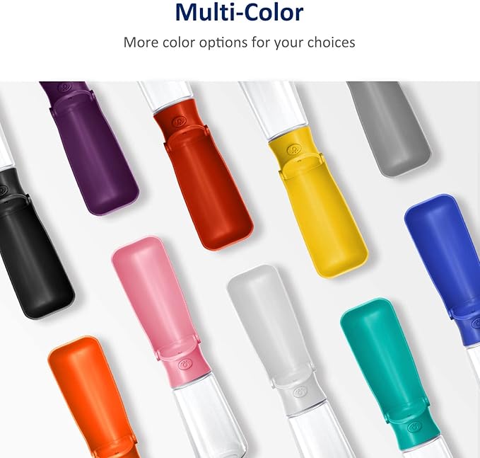 WePet Foldable Portable Dog Water Bottle Puppy Water Dispenser with Drinking Feeder, 12 OZ, High-temperature Resistant Leak Proof for Pets Outdoor Walking, Hiking, Travel, Food Grade Plastic BPA Free