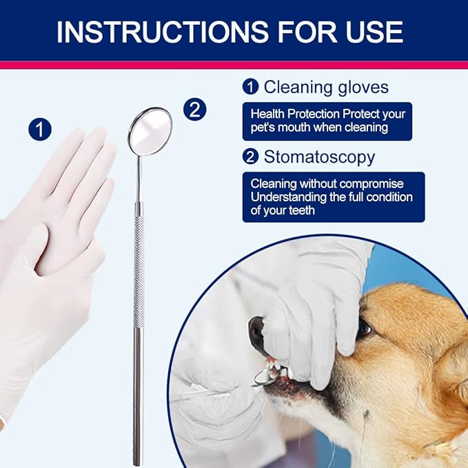 Teeth Cleaner for Dogs, Dog Teeth Cleaning, Dog Ultrasonic Tartar Remover, Keep Dog Teeth Health. (White)