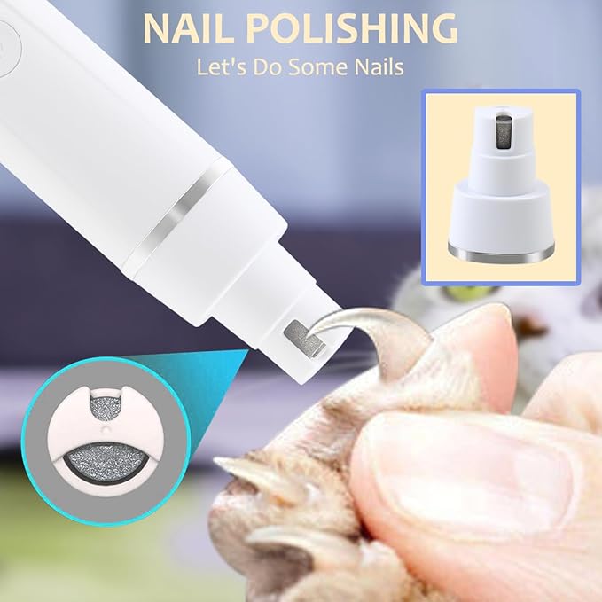 Dog Trimmer for Grooming,4 in 1 Dog Grooming Kit,Low Noise Electric Pet Hair Trimmer,Rechargeable Cordless Dog Paw Trimmer Nail Grinder Face Shaver for Small & Large Dog Cat Pet