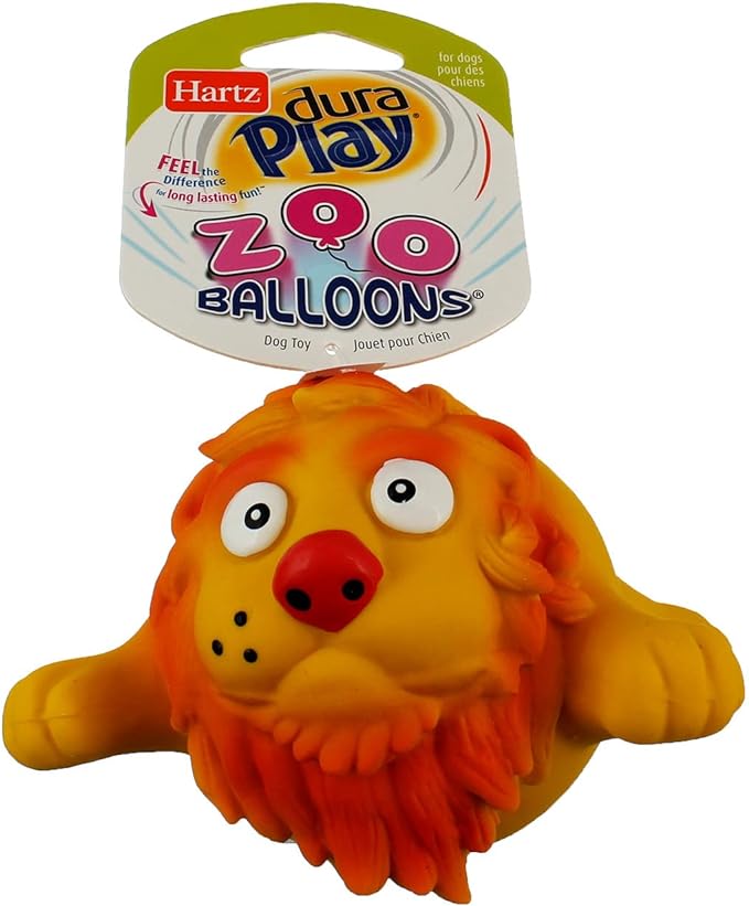 Hartz Dura Play ZooBalloons Dog Toy, 1 Count (Pack of 1), All Breed Sizes