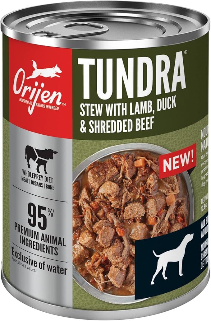 ORIJEN Tundra Stew Wet Dog Food, WholePrey Ingredients, 12.8oz (Case of 12)