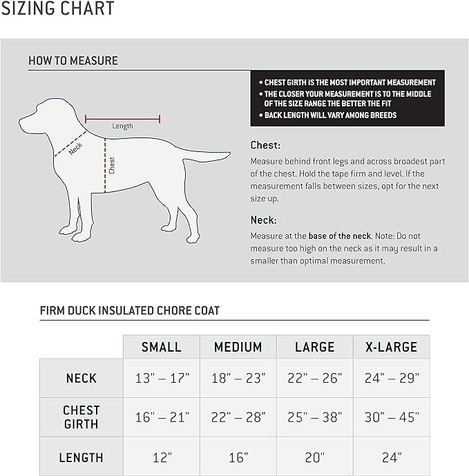 Carhartt Firm Duck Insulated Dog Chore Coat Black, Large